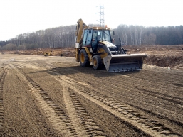 Строительство автомобильной дороги в районе Щербинка