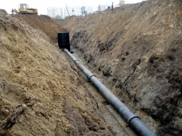 Строительство канализации на Люберецкой станции аэрации
